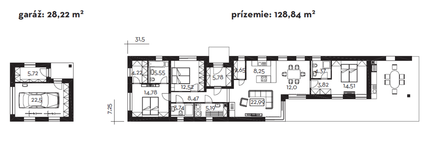 Projekt rodinného domu Javijani 72