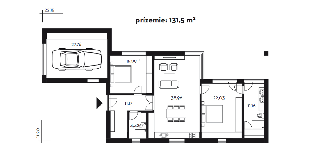 Projekt rodinného domu Katka 59