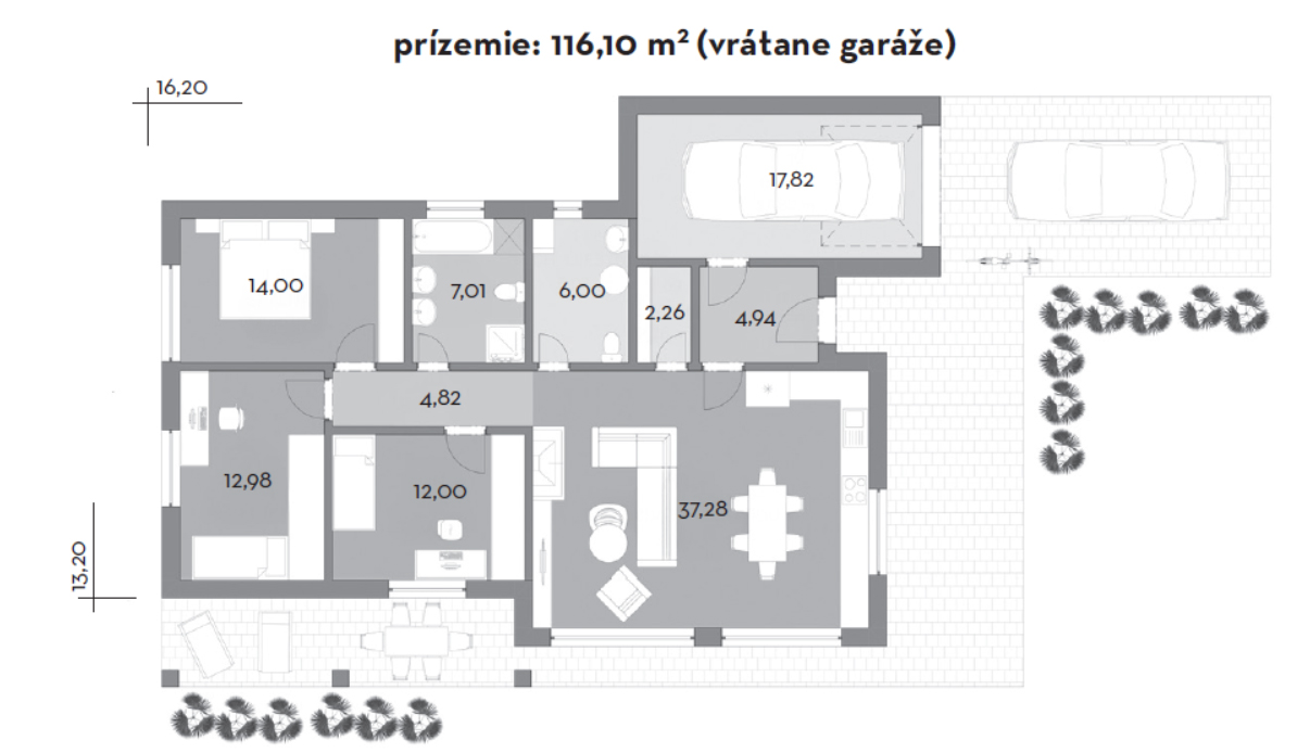 Projekt rodinného domu Vila Spišská