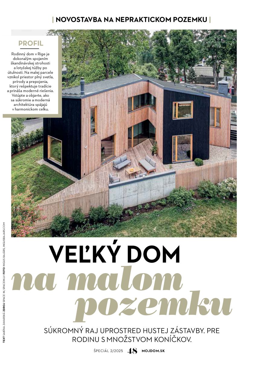 Veľký dom na malom pozemku v magazíne Môj dom Špeciál 02/2025.