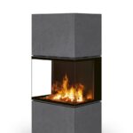 Elektrický dizajnový kozub e-Lera Romotop thermaline grey.