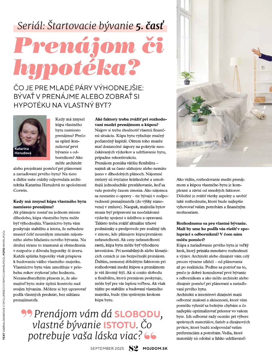Časopis Môj dom 09/2025