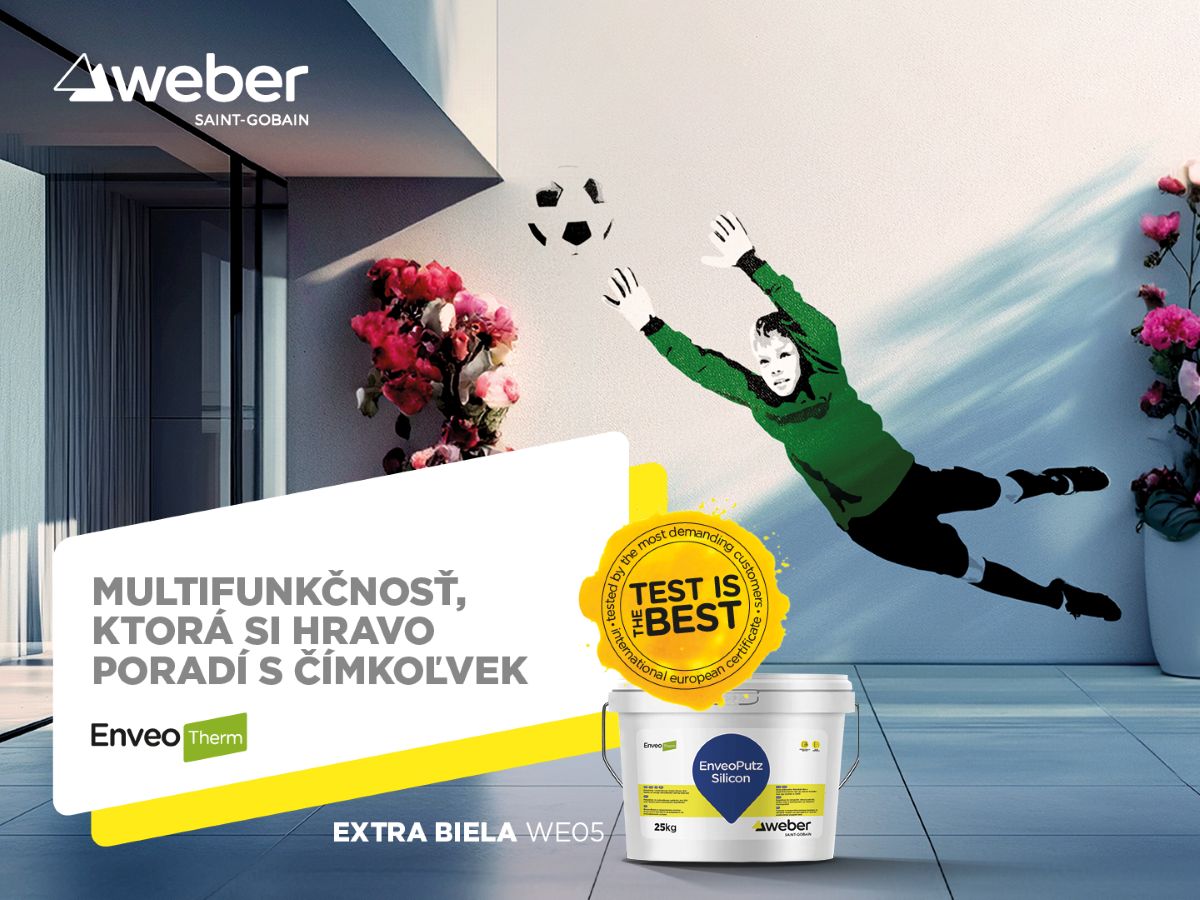 Banner silikónovej omietky od Weber.
