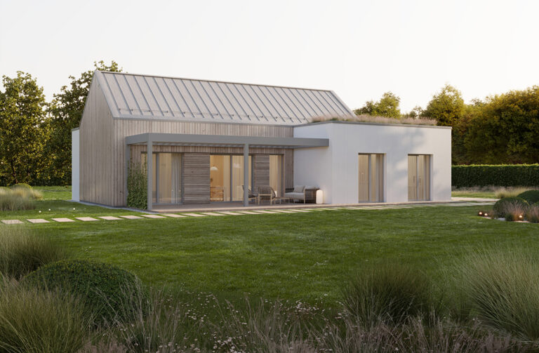 Dom s dreveným obkladom