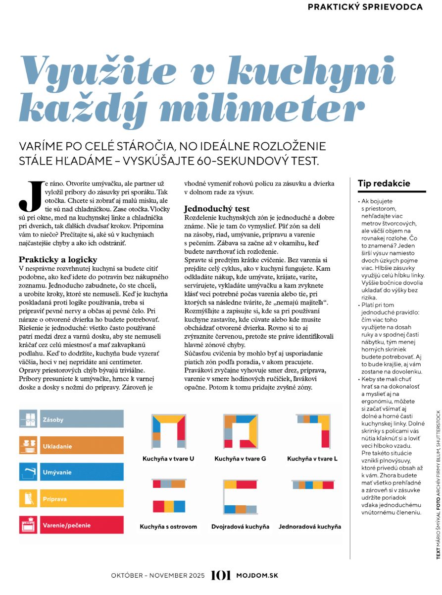 Môj dom 10 - 11/2025 - Využite v kuchyni každý milimeter.