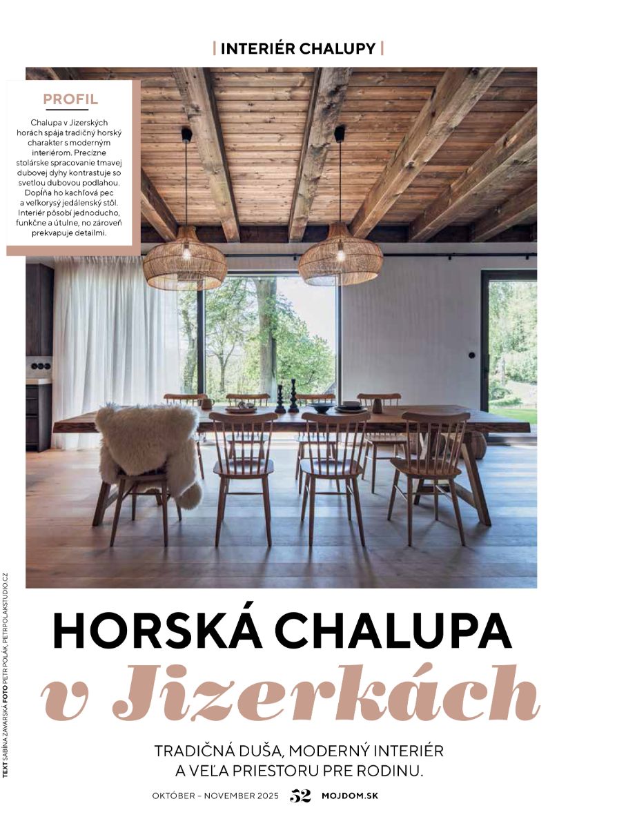 Môj dom 10 - 11/2025 - Horská chalupa v Jizerkách.