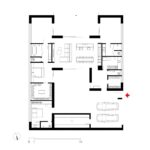 Pôdorys átriového domu v Čachticiach,