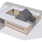 3D vizualizácia átriového domu v Čachticiach,