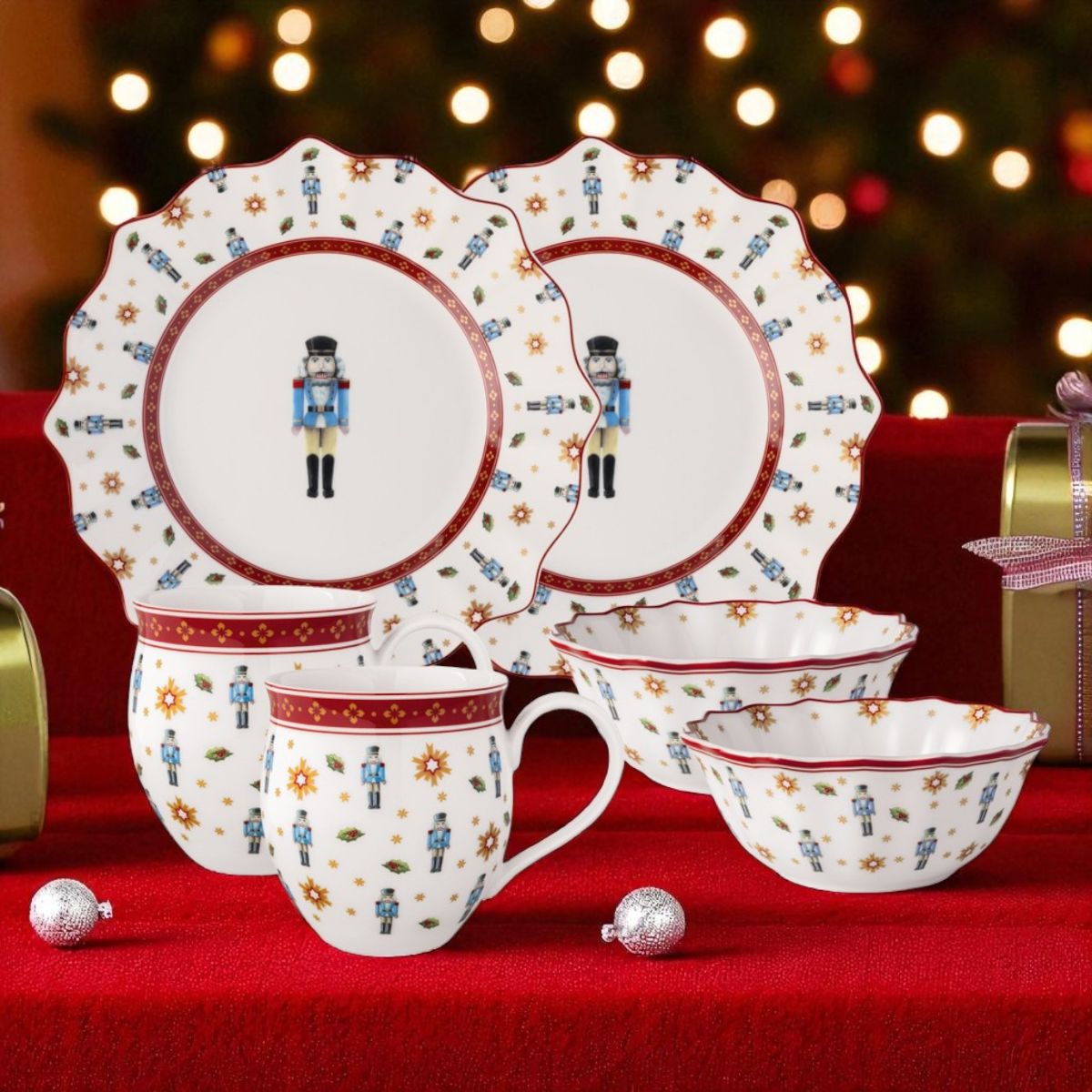 Raňajkový set pre dvoch s motívom Luskáčika.