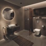 Kúpeľňa so zariadením Grohe Hard Graphite.