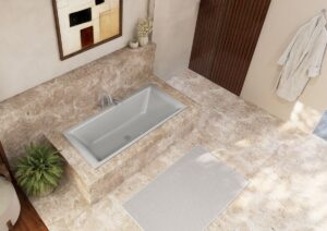 Vaňa Kaldewei Puro Next Duo manhattan v modernej kúpeľni.