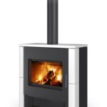 Krbové kachle s Telde hladká keramika s teplovodným výmeníkom od Romotop.