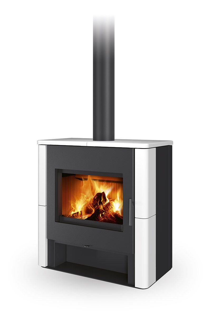 Krbové kachle s Telde hladká keramika s teplovodným výmeníkom od Romotop.