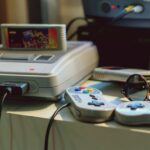 Stará retro playstation konzola.