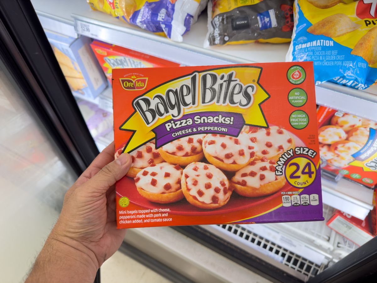 Detail na mrazené jedlo.