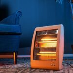 Infračervený ohrievač v interiéri.