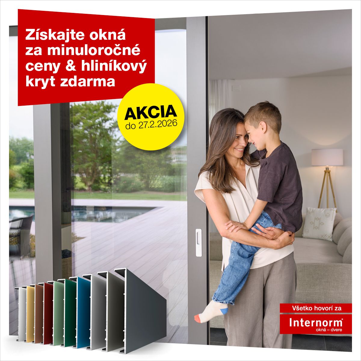 Kampaň Internorm na predajnú akciu.