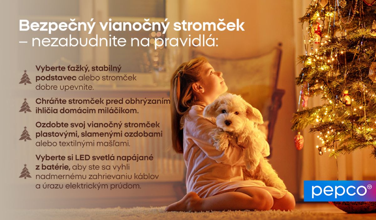Banner Pepco Bezpečný vianočný stromček.