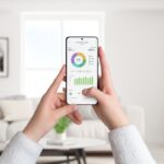 Mobil s aplikáciou pre ovládanie smart technológií v dome.