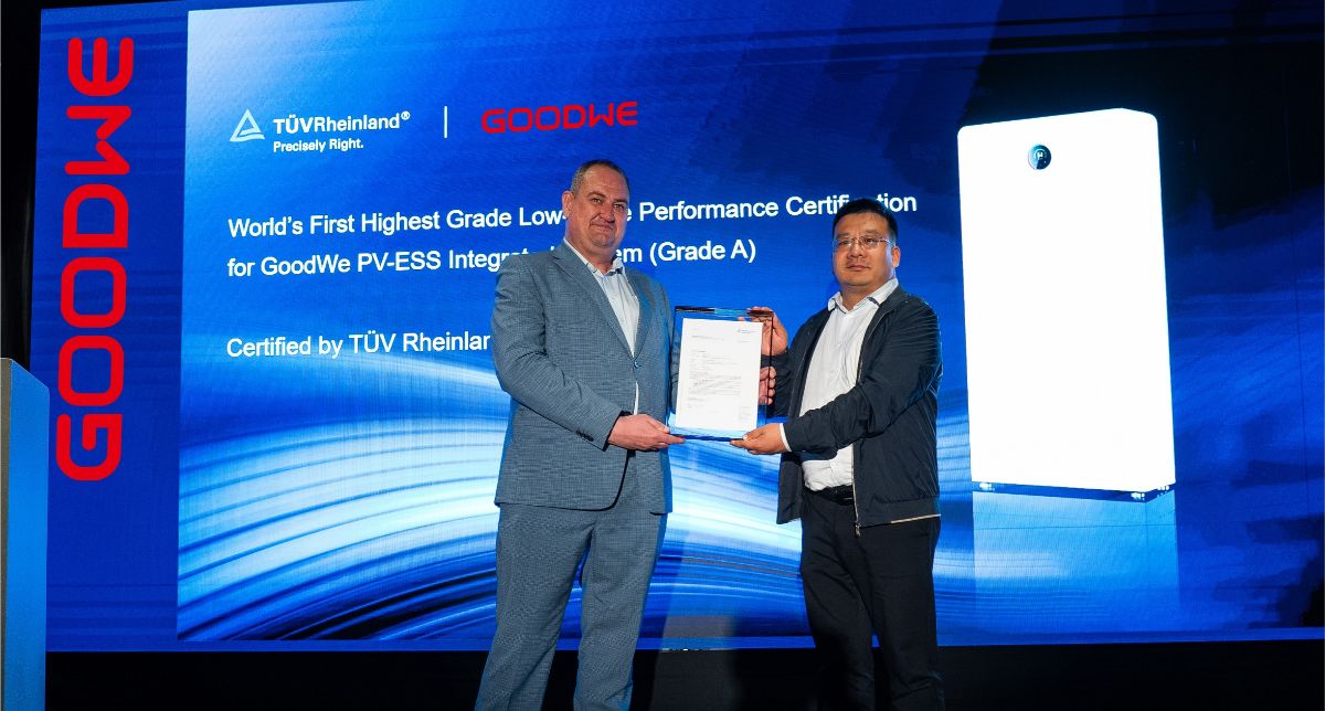 GoodWe získava ako prvá na svete certifikát najvyššej triedy nízkeho hluku od TÜV Rheinland pre batériové úložisko ESA All-in-One.