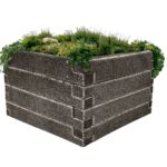 Vyvýšený záhon z materiálu Leier Durisol.
