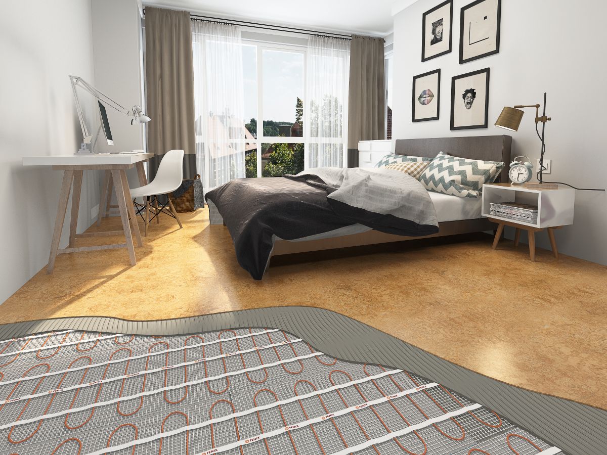 Elektrické vykurovacie káble a rohože Ecofloor môžete umiestniť do podláh, ktoré kombinujú ako podklad betón, anhydrit alebo stierku a podlahovú krytinu s dobrou tepelnou vodivosťou.