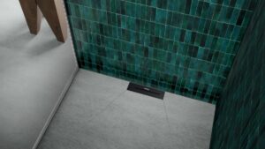 Sprchový kút s odtokom Kaldewei Flowpoint Zero.