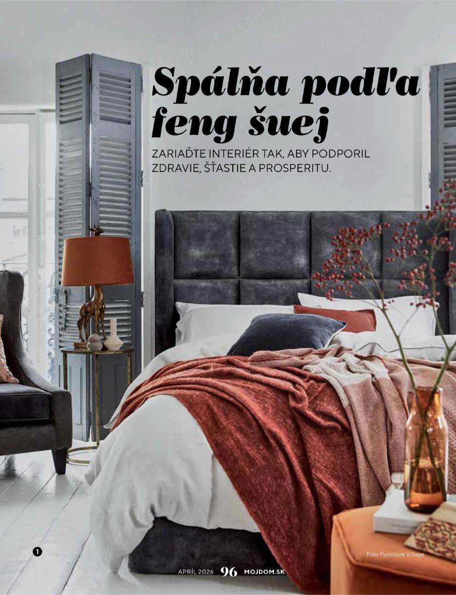 Môj dom 04/2026, spálňa podľa feng šuej.