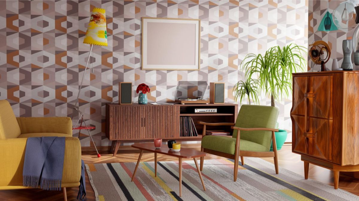 Sedemdesiate roky s niesli v znamení organických tvarov, sýtych teplých farieb, tmavého dreva a psychedelických vzorov.