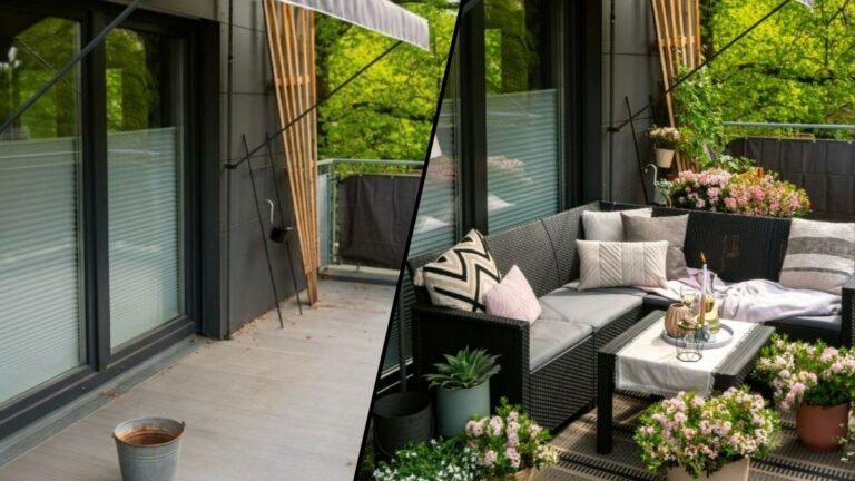 Balkón pred premenou a po nej.