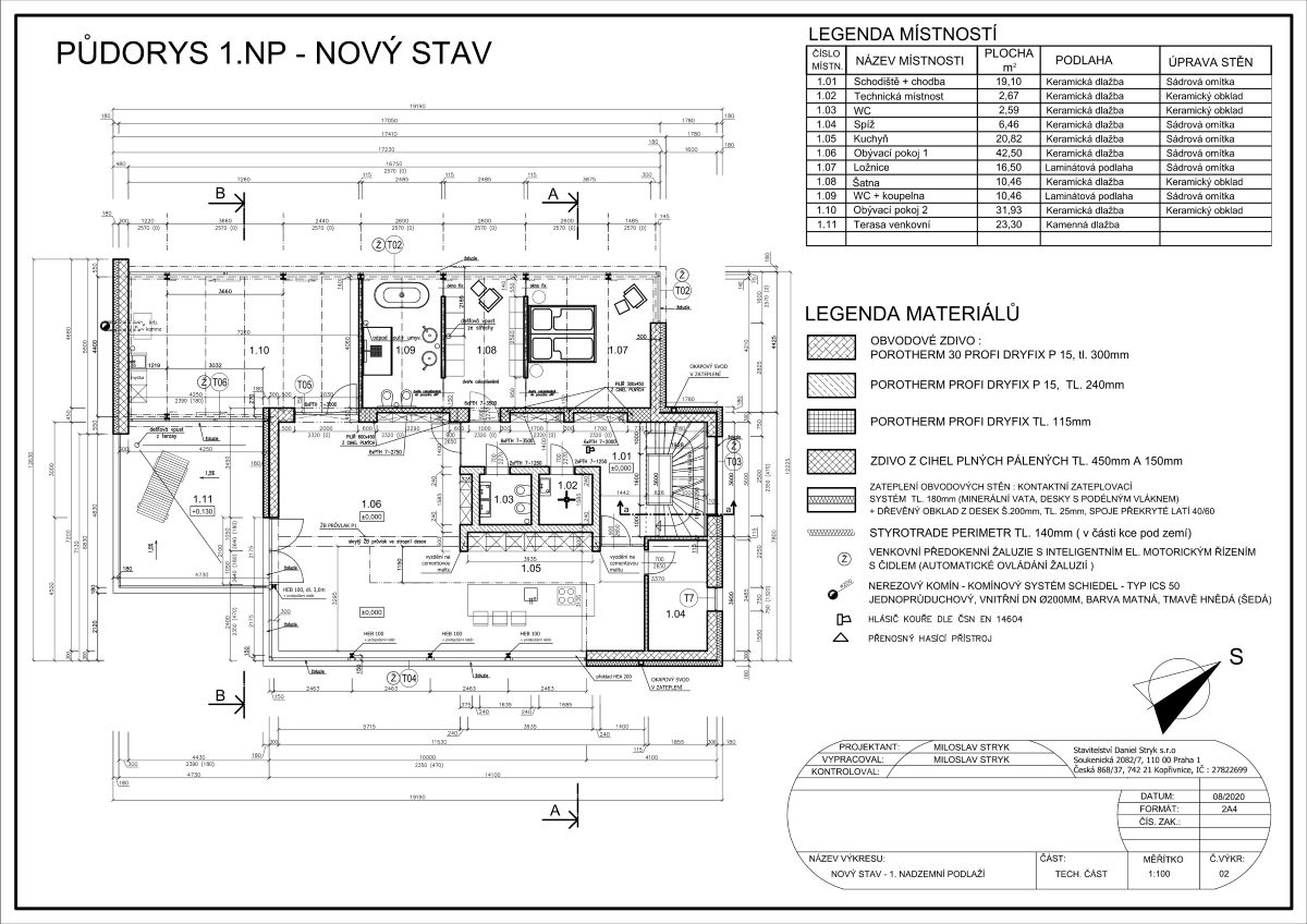Pôdorys 1. nadpodlažia.