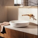 Vodovodná batéria GROHE Lineare vo farbe Warm Sunset.