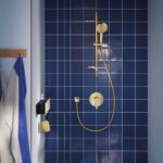 Sprchová zostava GROHE Lineare vo farbe Coo Brushed Sunset.