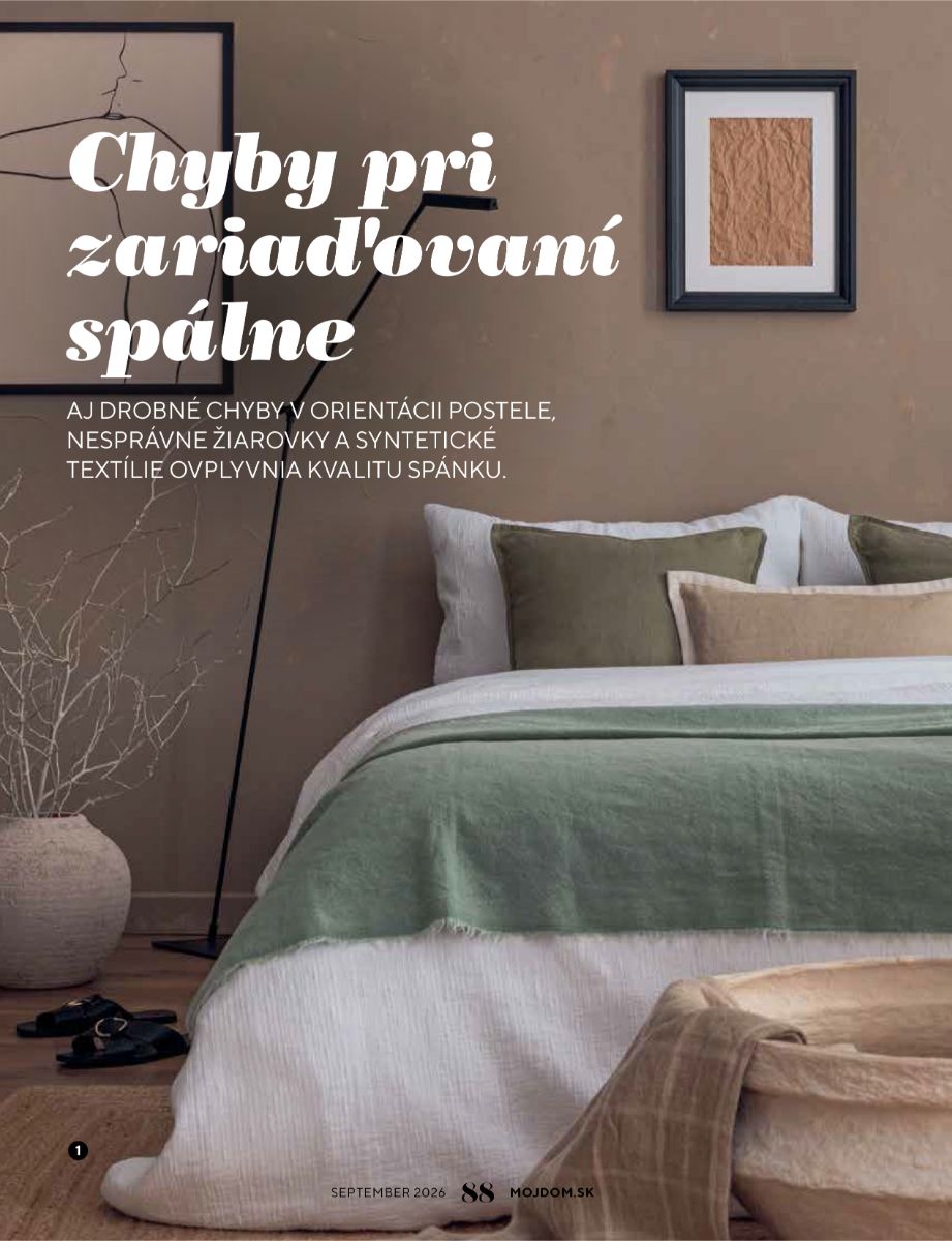 Chyby pri zariadovaní spálne, MD 09/2026.